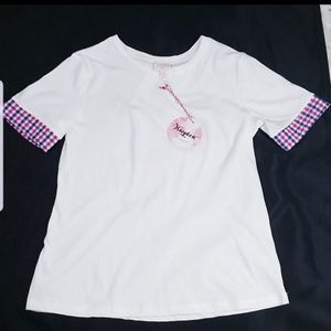 Hayden Girls white short sleeves T-Shirt. 13/14